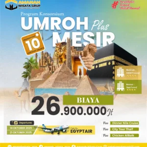 Paket Umroh Plus Mesir Program 10 Hari Oktober 2025